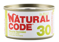 NATURAL CODE 30 Chicken And Turkey canned food for cats, 85 g