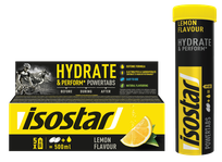 ISOSTAR Hydrate & Perform Powertabs Lemon Isotonic 12g putojošās tabletes, 10 gab.