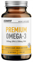 ICONFIT Premium Omega 3 1000 mg mīkstās kapsulas, 90 gab.
