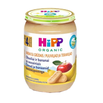 HIPP Apples and bananas with biscuits, from 4 months puree, 190 g