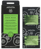 APIVITA Express Beauty Intensive Moisturization with Cucumber (8 ml) sejas maska, 2 gab.