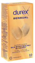 DUREX Sensual prezervatīvi, 10 gab.