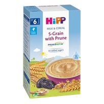 HIPP Organic Milk & Cereal 5-Grain with Prune (6+) porridge, 250 g