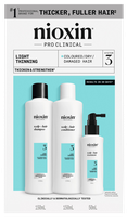 NIOXIN Hair Care System 3 Kit for Colored Hair with Light Thinning set, 1 pcs.