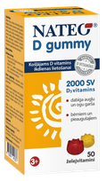 NATEO D Gummy 2000 SV želejvitamīni, 50 gab.