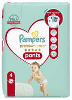 PAMPERS Premium Care 4 (9-15 kg) autiņbiksītes, 38 gab.