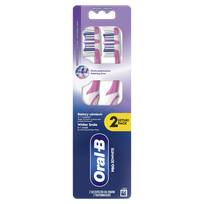 ORAL-B Pro-3DWhite, Whitening Clean, Medium zobu birste, 2 gab.