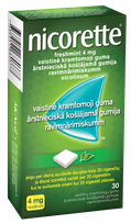 NICORETTE   Freshmint 4 mg ārstnieciskā košļājamā gumija, 30 gab.