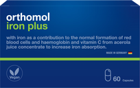 ORTHOMOL Iron Plus kapsulas, 60 gab.