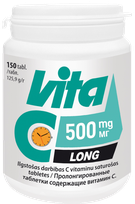 VITABALANS Vita C Long 500 mg pills, 150 pcs.