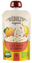 RŪDOLFS Персик, Банан Овсяная Органическая 4+ каша, 110 г