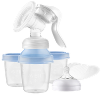PHILIPS Avent Lotus trauciņi un manuālais piena pumpis, 1 gab.