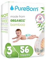 PUREBORN Size 3 5.5-8 kg diapers, 56 pcs.