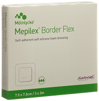 MEPILEX  Border Flex 7.5x7.5 cm wound dressing, 5 pcs.