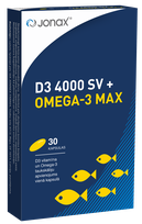JONAX D3 4000 SV + Omega-3 Max kapsulas, 30 gab.