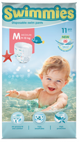 MOLTEX Swimmies M (9-15 kg) peldēšanas biksītes, 11 gab.