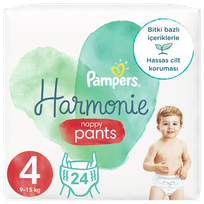 PAMPERS Harmonie Nappy Pants 4 (9-15 kg) diapers, 24 pcs.