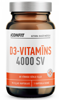 ICONFIT D3 Vitamin, 4000 IU kapsulas, 90 gab.