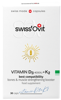 SWISS OVIT Vitamin D3 4000 IU +K2 capsules, 30 pcs.