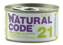 NATURAL CODE 21 Tuna, Lamb And Potatoes canned food for cats, 85 g
