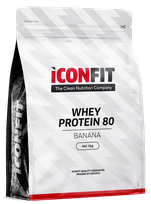 ICONFIT Whey Protein 80 - Banana pulveris, 1000 g