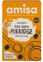 AMISA Organic Gluten Free 4 Grain porridge, 300 g