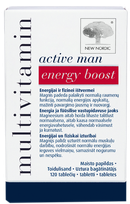 NEW NORDIC Multivitamin Active Man Energy Boost tabletes, 120 gab.