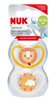 NUK Space (18-36 months), Silicone soother, 2 pcs.