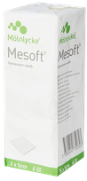 MESOFT   5x5 cm 4-kārtu nesterilās salvetes, 100 gab.