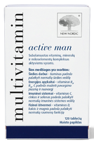 NEW NORDIC Multivitamin Active Man tabletes, 120 gab.