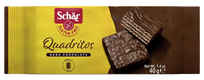 SCHAR Quadritos glutenfree waffles in chocolate, 40 g