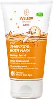 WELEDA Kids Happy Orange šampūns un mazgāšanās līdzeklis, 150 ml