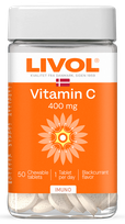 LIVOL  Extra Vitamin C 400 mg chewable tablets, 50 pcs.