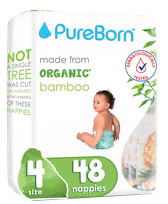 PUREBORN Size 4 7-12 kg diapers, 48 pcs.