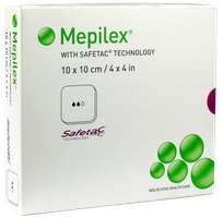 MEPILEX  10x10 cm wound dressing, 5 pcs.