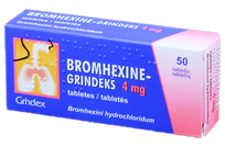 BROMHEXIN 4 mg tabletes, 50 gab.