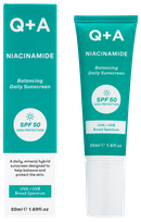 Q+A Niacinamide Balancing SPF50 sunscreen, 50 ml