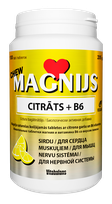 VITABALANS Magnijs Citrāts 375 mg + B6 Chew košļājamās tabletes, 100 gab.