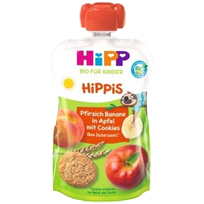 HIPP Яблоко, персик, банан, от 1 года пюре, 100 г