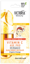 VICTORIA BEAUTY Age Pro Vitamin C Sheet facial mask, 20 ml
