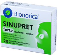 SINUPRET Forte tabletes, 20 gab.