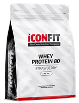 ICONFIT Whey Protein 80 - Strawberry pulveris, 1000 g