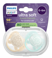 PHILIPS Avent Ultra Soft 0-6 m soother, 2 pcs.