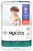 MOLTEX Eco Pure & Nature 6 XL (14 kg +) autiņbiksītes, 18 gab.