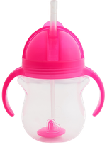 MUNCHKIN 6m+, pink krūzīte ar salmiņu, 207 ml