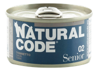 NATURAL CODE Senior 02 Тунец консервы для кошек, 85 г