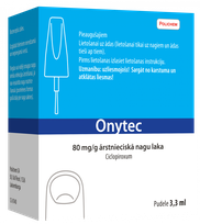 ONYTEC 80 mg/g ārstnieciskā nagu laka, 1 gab.