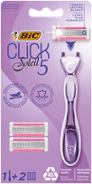 BIC Soleil Click5 2 replacement cassettes +  razor, 1 pcs.