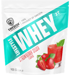 SWEDISH SUPPLEMENTS Lifestyle Whey Strawberry Slush pulveris, 900 g