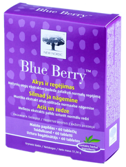 NEW NORDIC Blue Berry tabletes, 60 gab.